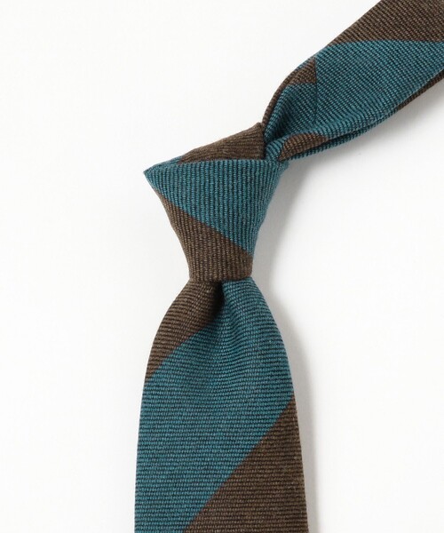 FRANCO BASSI / ウール シルク ストライプ ネクタイ