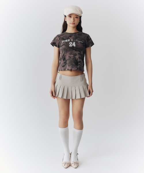 FCMM（エフシーエムエム）の「CAMO CROP TEE/カモクロップT（Tシャツ/カットソー・レディース・ブラック/ブルー・MEDIUM/SMALL）」の5枚目の写真