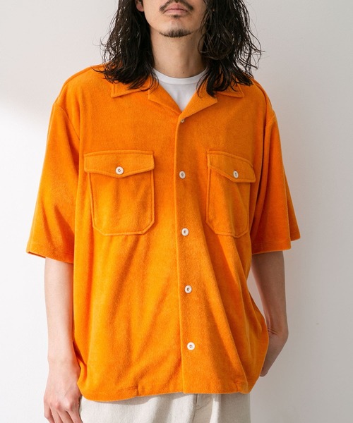 ARMY TWILL（アーミーツイル）の「ARMY TWILL　Cotton Pile Utility Shirts（シャツ/ブラウス・メンズ・オレンジ/ブルー/グレー・MEDIUM/LARGE）」の3枚目の写真
