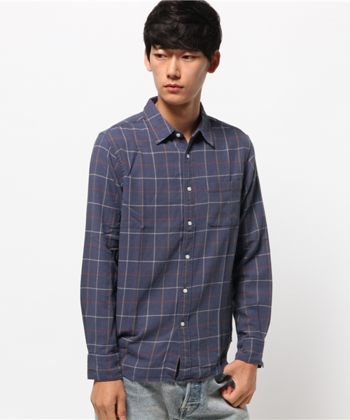 SEVENDAYS=SUNDAY（セブンデイズサンデイ）の「ビンテージネル　長袖レギュラーシャツ（シャツ/ブラウス・メンズ・レッド/グリーン/ネイビー/イエロー/グレー/ブルー・MEDIUM/SMALL/LARGE）」の4枚目の写真