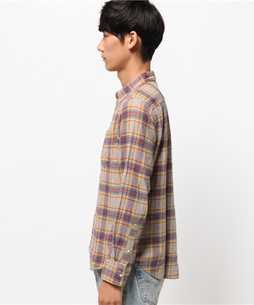 SEVENDAYS=SUNDAY（セブンデイズサンデイ）の「ビンテージネル　長袖レギュラーシャツ（シャツ/ブラウス・メンズ・レッド/グリーン/ネイビー/イエロー/グレー/ブルー・MEDIUM/SMALL/LARGE）」の12枚目の写真