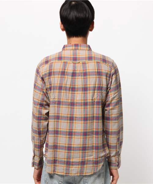 SEVENDAYS=SUNDAY（セブンデイズサンデイ）の「ビンテージネル　長袖レギュラーシャツ（シャツ/ブラウス・メンズ・レッド/グリーン/ネイビー/イエロー/グレー/ブルー・MEDIUM/SMALL/LARGE）」の13枚目の写真