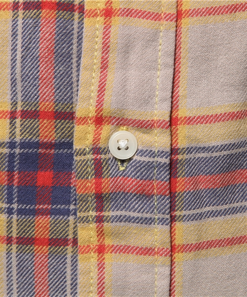 SEVENDAYS=SUNDAY（セブンデイズサンデイ）の「ビンテージネル　長袖レギュラーシャツ（シャツ/ブラウス・メンズ・レッド/グリーン/ネイビー/イエロー/グレー/ブルー・MEDIUM/SMALL/LARGE）」の17枚目の写真