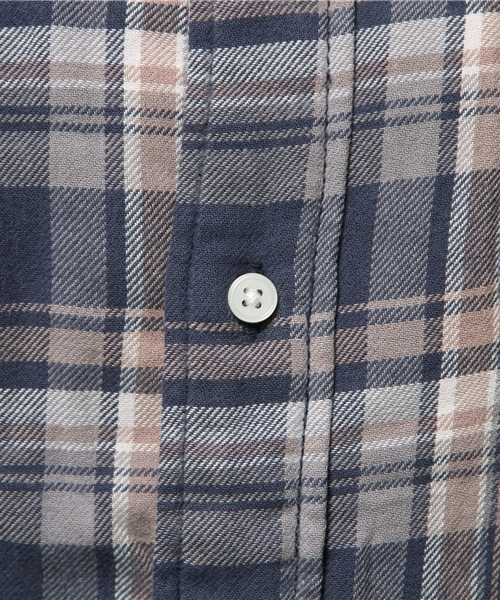 SEVENDAYS=SUNDAY（セブンデイズサンデイ）の「ビンテージネル　長袖レギュラーシャツ（シャツ/ブラウス・メンズ・レッド/グリーン/ネイビー/イエロー/グレー/ブルー・MEDIUM/SMALL/LARGE）」の7枚目の写真