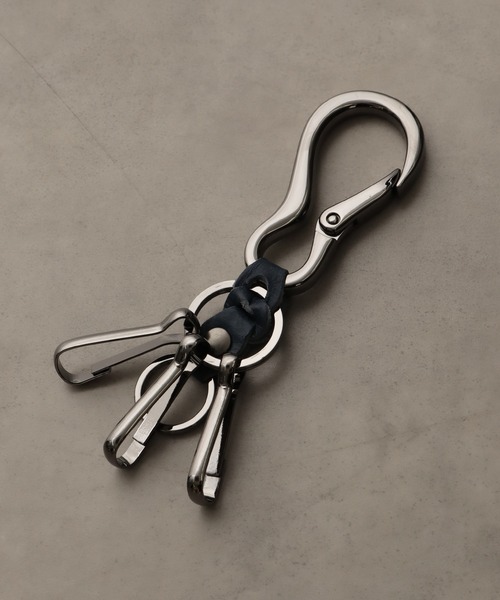 welise(ウェライズ)の「【welise/ウェライズ】-MADE IN JAPAN- ブレイドレザー メタルカラビナキーリング(キーケース/キーアクセサリー・メンズ・ネイビー/ダークブラウン/ブラウン/レッド/ブラック/シルバー系その他/シルバー/シルバー系その他2・FREE)」の4枚目の写真