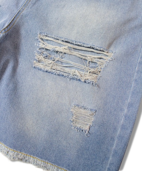 JACKROSE（ジャックローズ）の「JE-DENIM DAMAGE SHORTS（デニムパンツ・メンズ・ブラック/サックスブルー/ブラック系2・M/L）」の8枚目の写真