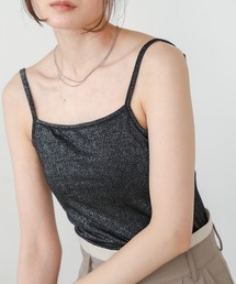 水光ラメカップ付きキャミソール