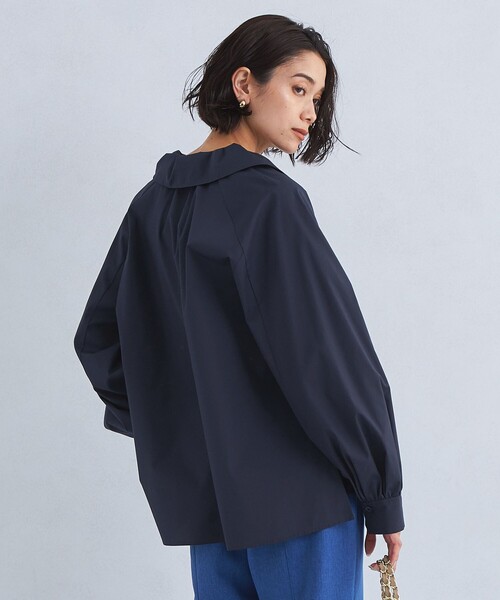 green label relaxing(グリーンレーベルリラクシング)の「フリルカラー ブラウス -マシンウォッシャブル・UVカット-(シャツ/ブラウス・レディース・コバルトブルー/ネイビー/ホワイト・FREE)」の15枚目の写真