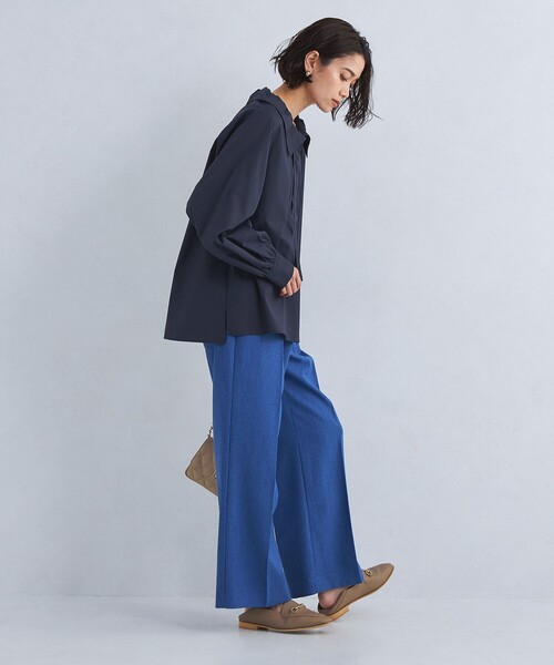 green label relaxing(グリーンレーベルリラクシング)の「フリルカラー ブラウス -マシンウォッシャブル・UVカット-(シャツ/ブラウス・レディース・コバルトブルー/ネイビー/ホワイト・FREE)」の16枚目の写真