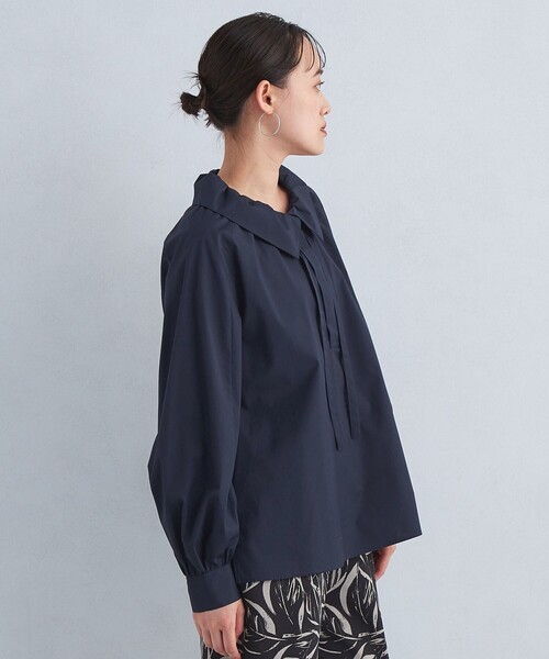 green label relaxing(グリーンレーベルリラクシング)の「フリルカラー ブラウス -マシンウォッシャブル・UVカット-(シャツ/ブラウス・レディース・コバルトブルー/ネイビー/ホワイト・FREE)」の19枚目の写真