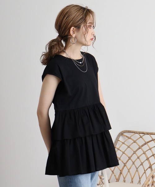 tシャツ Eglantine ティアードカットソー レディース セール】Eglantine ティアードカットソー（Tシャツ/カットソー