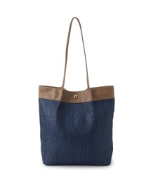 SHOO・LA・RUE | 細ハンドル雑材風トートバッグ(トートバッグ)