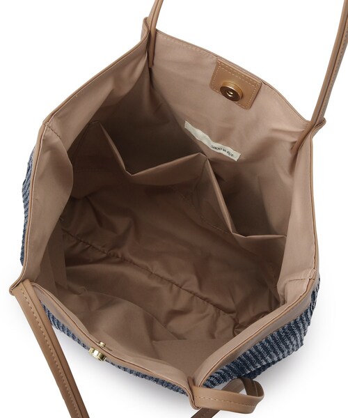 SHOO・LA・RUE（シューラルー）の「◆細ハンドル雑材風トートバッグ（トートバッグ・レディース・ホワイト系7/ブラウン系5/ブラック系4・00）」の9枚目の写真