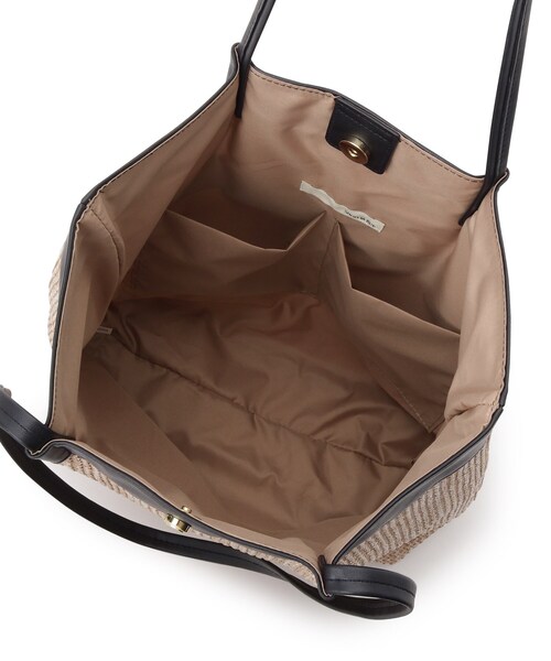 SHOO・LA・RUE（シューラルー）の「◆細ハンドル雑材風トートバッグ（トートバッグ・レディース・ホワイト系7/ブラウン系5/ブラック系4・00）」の11枚目の写真