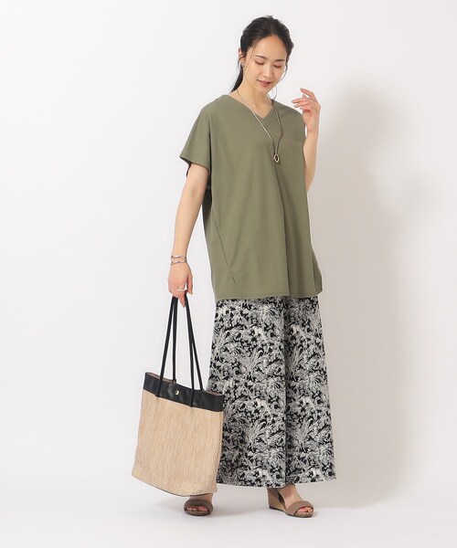 SHOO・LA・RUE（シューラルー）の「◆細ハンドル雑材風トートバッグ（トートバッグ・レディース・ホワイト系7/ブラウン系5/ブラック系4・00）」の15枚目の写真