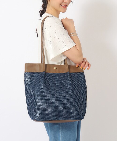 SHOO・LA・RUE（シューラルー）の「◆細ハンドル雑材風トートバッグ（トートバッグ・レディース・ホワイト系7/ブラウン系5/ブラック系4・00）」の16枚目の写真