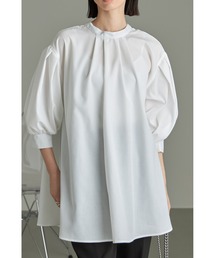 前後2wayバルーンスリーブフレアチュニック