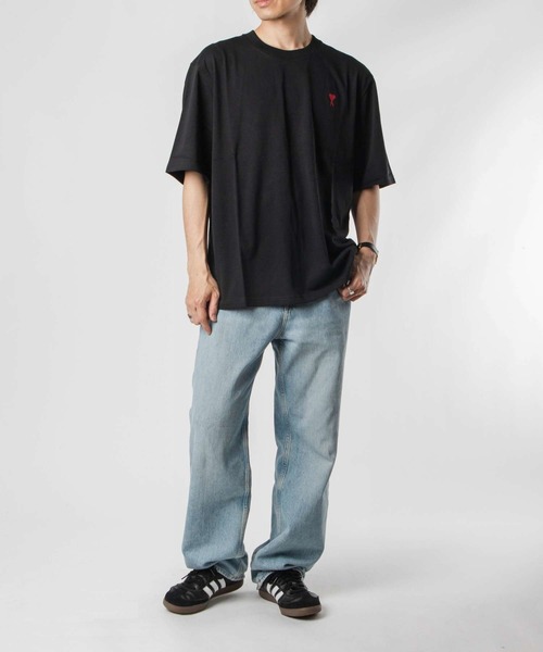 AMI Alexandre Mattiussi（アミアレクサンドルマテュッシ）の「AMI PARIS AMI DE COEUR T SHIRTS アミ パリス アミハート Tシャツ（Tシャツ/カットソー・メンズ・ホワイト/ブラック/グレー・MEDIUM/FREE/X-LARGE/X-SMALL/SMALL）」の3枚目の写真