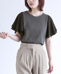 n'OrLABEL | 『異素材フレアスリーブTシャツ』(Tシャツ/カットソー)