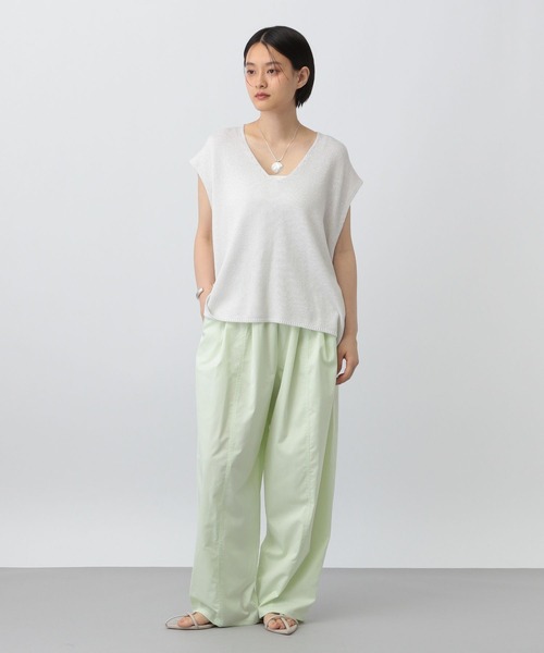 ペーパーユルニットノースリーブ　アパートバイ　未使用タグ付き A part by ニット セーター ペーパーユルニットノースリーブ