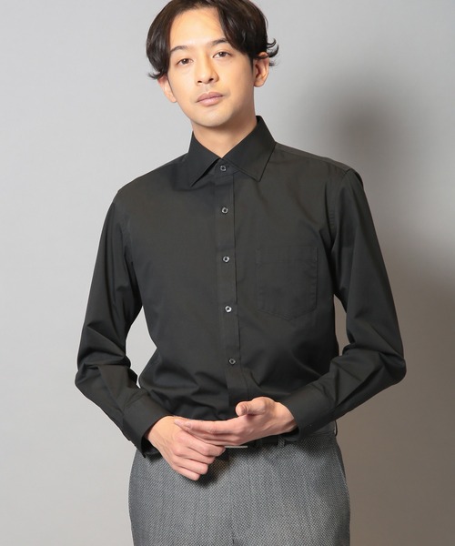 CROWDED CLOSET(クラウデッドクローゼット)の「<イージーケア>スナップダウンビジネスシャツ(ビジネスシャツ・メンズ・ホワイト/ブラック・02/03/04/01)」の2枚目の写真