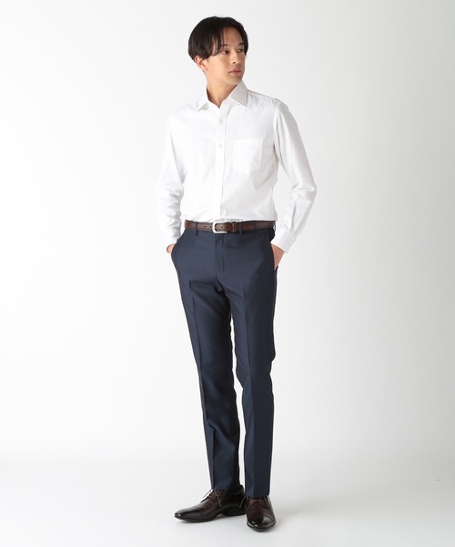 CROWDED CLOSET(クラウデッドクローゼット)の「<イージーケア>スナップダウンビジネスシャツ(ビジネスシャツ・メンズ・ホワイト/ブラック・02/03/04/01)」の11枚目の写真