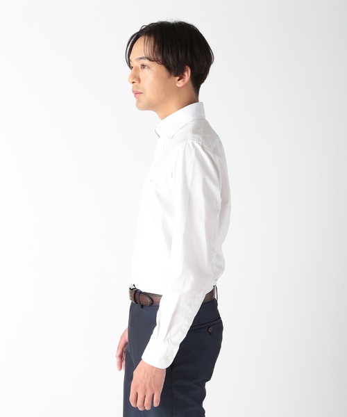 CROWDED CLOSET(クラウデッドクローゼット)の「<イージーケア>スナップダウンビジネスシャツ(ビジネスシャツ・メンズ・ホワイト/ブラック・02/03/04/01)」の6枚目の写真