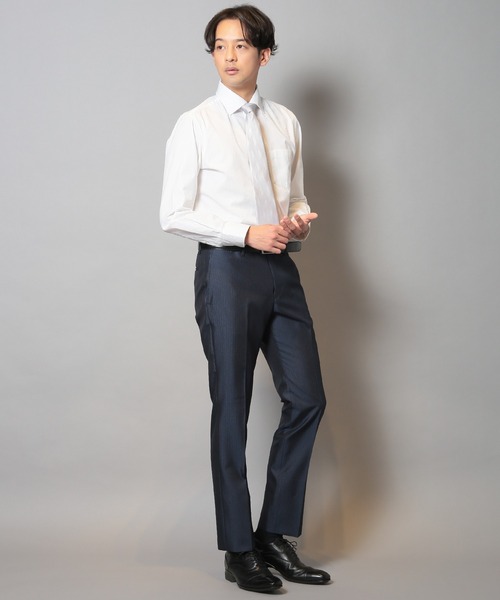 CROWDED CLOSET(クラウデッドクローゼット)の「<イージーケア>スナップダウンビジネスシャツ(ビジネスシャツ・メンズ・ホワイト/ブラック・02/03/04/01)」の10枚目の写真