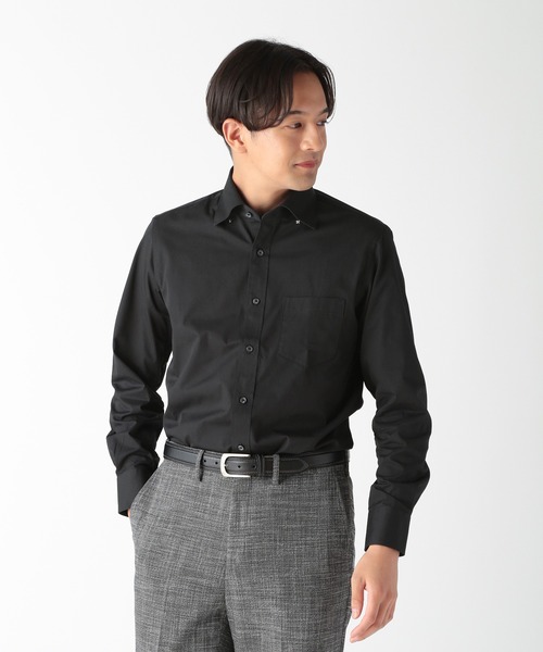 CROWDED CLOSET(クラウデッドクローゼット)の「<イージーケア>スナップダウンビジネスシャツ(ビジネスシャツ・メンズ・ホワイト/ブラック・02/03/04/01)」の8枚目の写真