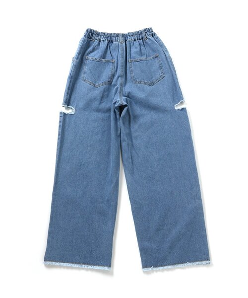 algy（アルジー）の「シシュウ入りグランジワイドタックパンツ（その他パンツ・キッズ・サックスブルー/ブラック・MEDIUM/XX-SMALL/X-SMALL/SMALL）」の21枚目の写真