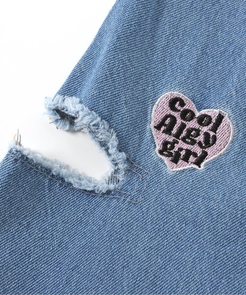 algy（アルジー）の「シシュウ入りグランジワイドタックパンツ（その他パンツ・キッズ・サックスブルー/ブラック・MEDIUM/XX-SMALL/X-SMALL/SMALL）」の7枚目の写真