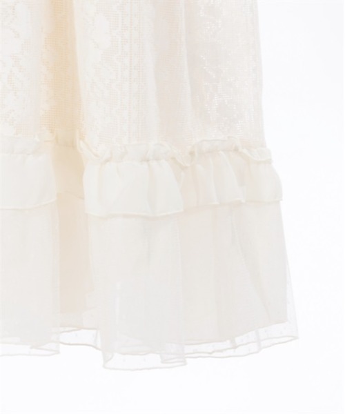 axes femme（アクシーズファム）の「ローズレースケープワンピース（ワンピース・レディース・キナリ/イエロー/ブラック・MEDIUM）」の9枚目の写真