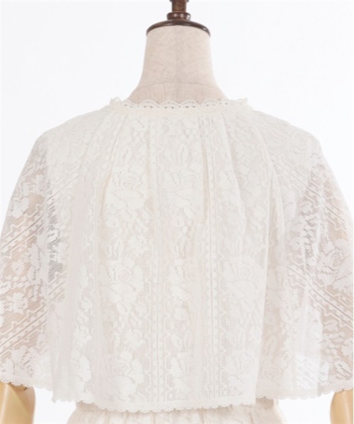 axes femme（アクシーズファム）の「ローズレースケープワンピース（ワンピース・レディース・キナリ/イエロー/ブラック・MEDIUM）」の12枚目の写真