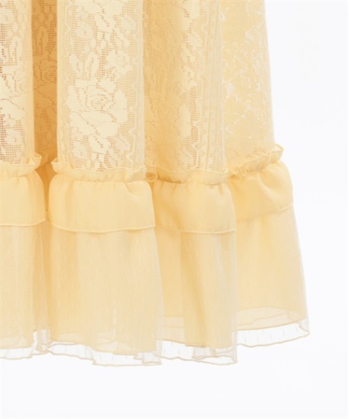 axes femme（アクシーズファム）の「ローズレースケープワンピース（ワンピース・レディース・キナリ/イエロー/ブラック・MEDIUM）」の19枚目の写真