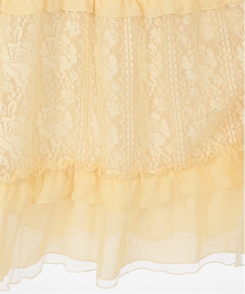 axes femme（アクシーズファム）の「ローズレースケープワンピース（ワンピース・レディース・キナリ/イエロー/ブラック・MEDIUM）」の21枚目の写真