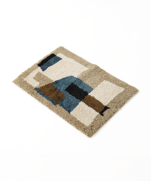 journal standard Furniture (ジャーナルスタンダードファニチャー)の「GEOMETRIC MAT 50×70 ジオメトリックマット(ラグ/マット・レディース・ブルー系その他・FREE)」の2枚目の写真