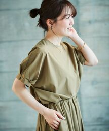 le.coeur blanc | 《接触冷感・撥水加工》ナイロンストレッチタックスリーブプルオーバー(シャツ/ブラウス)