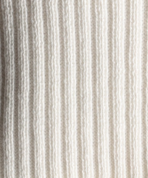 HIDEAWAYS NICOLE（ハイダウェイニコル）の「プレーティングリブZIPブルゾン（カーディガン/ボレロ・メンズ・オフホワイト/ブラック/ホワイト×ブラック/ボルドー・X-LARGE/LARGE/MEDIUM）」の18枚目の写真