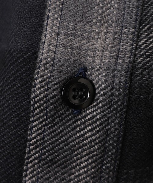 SUGAR CANE（シュガーケーン）の「SUGAR CANE × BEAMS / 別注 クレイジー2カラー ツイルチェック ワークシャツ（シャツ/ブラウス・メンズ・ブラック・MEDIUM/SMALL/X-LARGE/LARGE）」の5枚目の写真