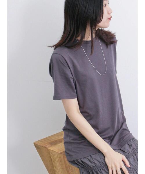 Samansa Mos2 blue（サマンサモスモスブルー）の「異素材ドッキングワンピース（ワンピース・レディース・カーキ/ブラック/チャコールグレー・F）」の8枚目の写真