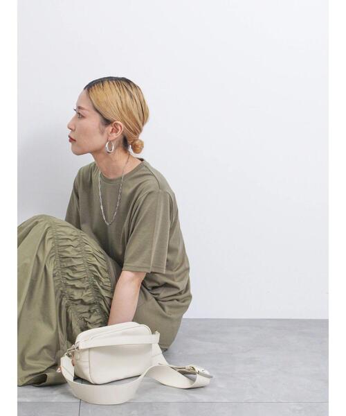 Samansa Mos2 blue（サマンサモスモスブルー）の「異素材ドッキングワンピース（ワンピース・レディース・カーキ/ブラック/チャコールグレー・F）」の16枚目の写真