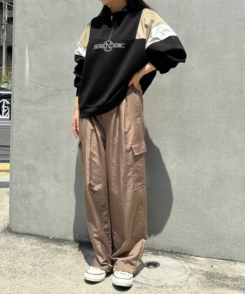 NICOLE CLUB(ニコル クラブ)の「ナイロンツイルカーゴパンツ(カーゴパンツ・レディース・ブラック/グレー/ベージュ・MEDIUM)」の8枚目の写真