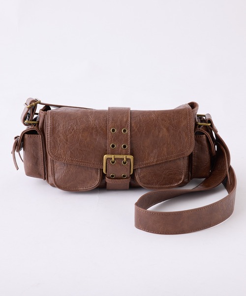 one after another NICE CLAUP（ワンアフターアナザーナイスクラップ）の「ベルトデザインショルダーバッグ（ショルダーバッグ・レディース・ブラック/アイボリー/ワインレッド/ブラウン・FREE）」の20枚目の写真