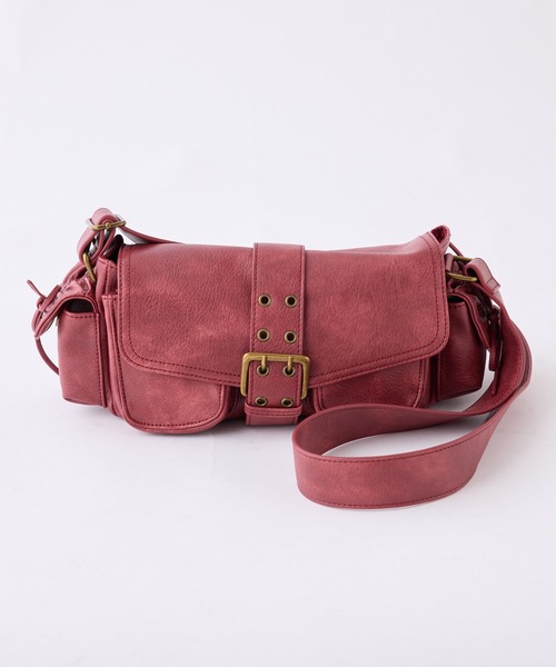 one after another NICE CLAUP（ワンアフターアナザーナイスクラップ）の「ベルトデザインショルダーバッグ（ショルダーバッグ・レディース・ブラック/アイボリー/ワインレッド/ブラウン・FREE）」の18枚目の写真