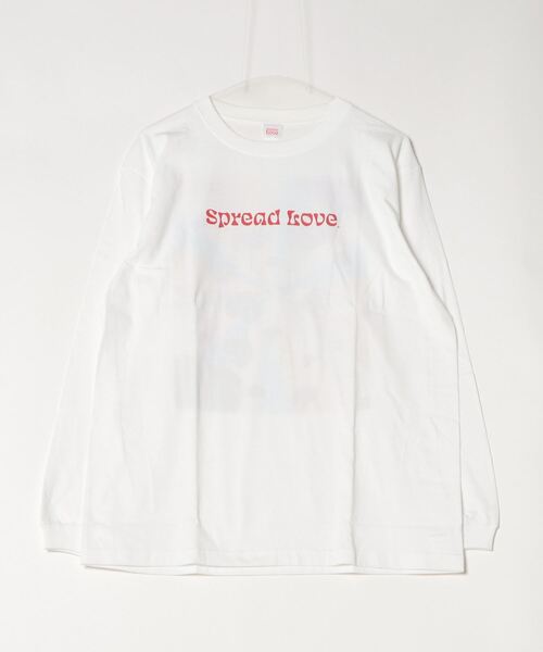 INNOCENT(イノセント)の「『Spread Love』オリジナルプリント L/S T(Tシャツ/カットソー・レディース・ブラック/ホワイト・MEDIUM/LARGE)」の1枚目の写真