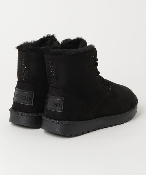 kitson(キットソン)の「KITSON キラキラ ホットフィクス フェイクムートンファー 防寒 レースアップ ブーツ(ブーツ・レディース・ブラック系その他/ベージュ/ピンク・S/M/L/LL)」の4枚目の写真