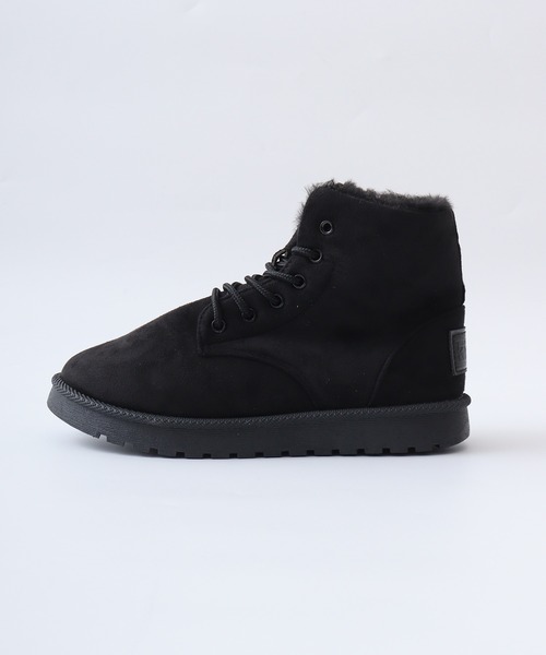 kitson(キットソン)の「KITSON キラキラ ホットフィクス フェイクムートンファー 防寒 レースアップ ブーツ(ブーツ・レディース・ブラック系その他/ベージュ/ピンク・S/M/L/LL)」の9枚目の写真