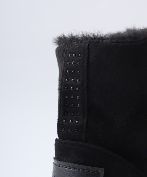 kitson(キットソン)の「KITSON キラキラ ホットフィクス フェイクムートンファー 防寒 レースアップ ブーツ(ブーツ・レディース・ブラック系その他/ベージュ/ピンク・S/M/L/LL)」の14枚目の写真