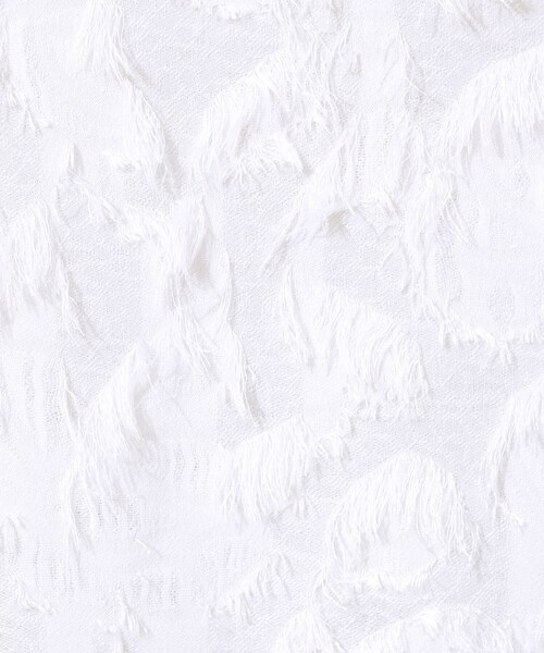 DRESKIP（ドレスキップ）の「◆【洗える】上品な甘さ フリンジ ジャカード5分袖ブラウス（シャツ/ブラウス・レディース・オフホワイト/ピンク系/ブラック・02/03/04）」の8枚目の写真