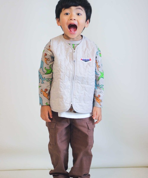 さえら　キルトベスト SASSAFRAS（ササフラス）CRAZY GARDENER TUBE VEST ブラック